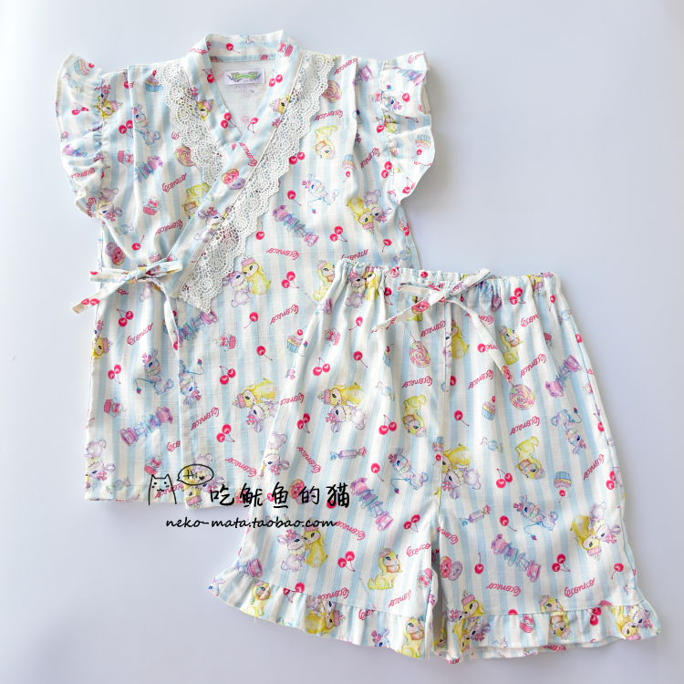 : EIKO CAT COTTON JINPING SET 120-130 GIRLS SUMMER SHORTS HOME WEAR SWEAT CLOTHES PRINCESS UNICORN