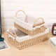 Desktop woven storage basket miscellaneous snacks toys cosmetics key storage basket straw woven dried fructose tray storage box
