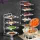 Stainless steel vegetable rack kitchen storage rack multi-layer foldable side dish storage rack wall-mounted countertop vegetable rack