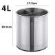 Stainless steel trash can kitchen living room household uncovered rotary storage barrel round barrel desktop multi-function storage barrel