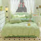 Spring and summer small fresh green floral four-piece set wash quilt cover bed sheet student dormitory single three-piece set 4