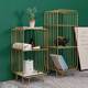 Nordic iron mesh storage rack living room entrance sofa balcony multi-layer storage rack floor bedside storage cabinet