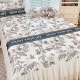 Class A summer ice silk mat three-piece set 2025 new summer bed sheets and bed skirts machine washable air conditioning mat