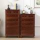 American style chest of drawers solid wood storage cabinet bedroom bedside table complete living room TV side cabinet multi-layer chest of drawers against the wall