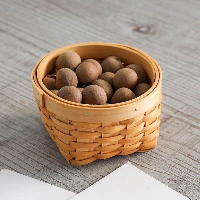 Dormitory key storage box desktop remote control basket woven literary dried fruit snack basket small fruit tray