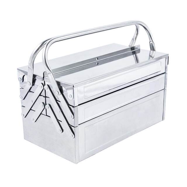 Iron storage box box stainless steel tool box folding portable hardware parts industrial grade larger and thickened auto repair