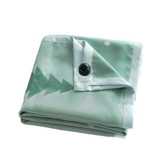 Summer ice silk mat three-piece set sheets folding air conditioning soft mat washable melon forest bedding
