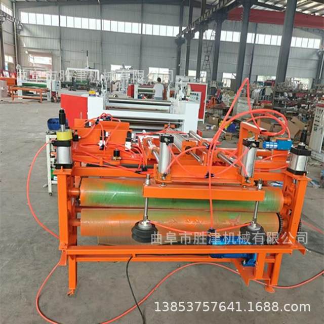 Foaming board rice paper sticker machine wood veneer double-sided coating machine carbon crystal panel automatic upper and lower plate veneer machine