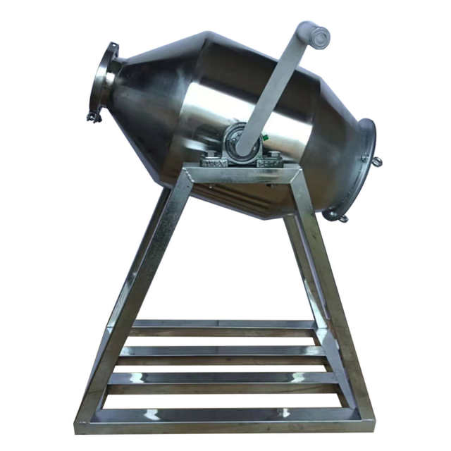 Thickened stainless steel commercial drum type small powder dry powder stirring granules manual mixer hand-crank mixer