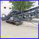 1 sand 2-meter long crawler slag type fully self-gravel gravel pile and pickup machine Small gravel loading and picking belt conveyor