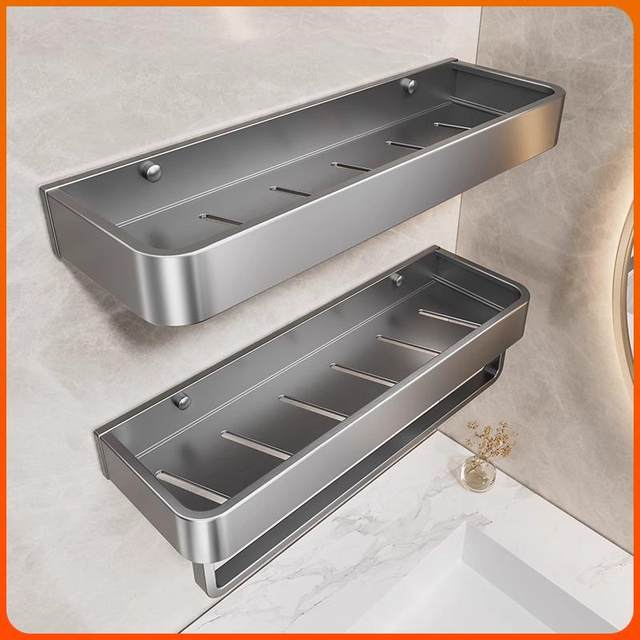 Bathroom shelf without punching space aluminum toilet bathroom shelf punching toilet wardrobe cosmetic storage rack