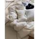 Nuyoah studio French lazy cotton edge washing cotton sheet and quilt cover four-piece set