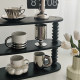 Lifestyle retro style wooden cup storage rack display rack home desktop cosmetics decoration multi-layer storage rack