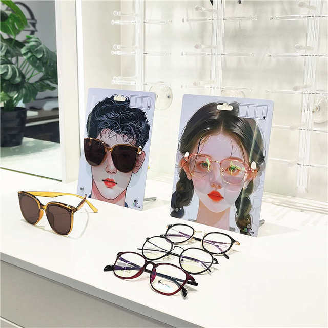 眼镜超市饰品店太阳镜眼镜展示架陈列道具帅哥美女头模装饰悬挂架