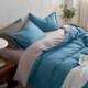 60 Combed double-layer yarn color woven jacquard single piece quilt cover bed sheet pillow cover student dormitory 1.2 meters bed three piece set
