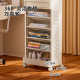 Bookshelf shelf floor-standing movable student home schoolbag desktop storage integrated with narrow and simple bookcase beside the wall