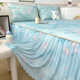 2024 new latex cool mat summer bed skirt ice silk mat three-piece set summer bed sheet machine washable air conditioning mat