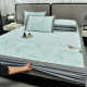 2025 new thickened ice silk cool mattress mattress three-piece set summer cool sheet summer cool mattress third-person air conditioning mat