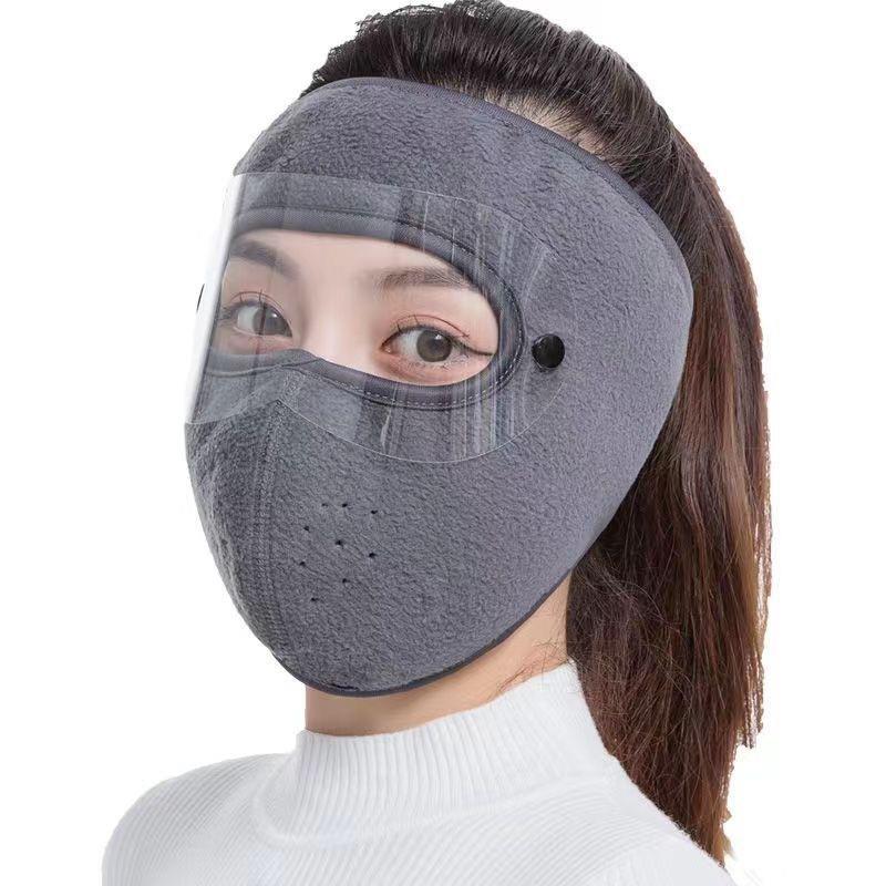 WINTER RUNNING AND CYCLING EAR PROTECTION WARM MASK FOR WOMEN IN AUTUMN AND WINTER FULL FACE WIND AND COLD PROTECTION MASK EARMUFF EAR MASK IN ONE