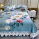 Summer ice silk mat three-piece set bed cover cotton sheet can be washed with water machine 1.8m double air conditioning soft mat