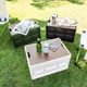 Outdoor field camping and outing car trunk multi-functional finishing box car wooden cover storage folding storage box
