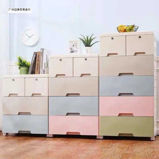 . Large plastic multi-layer drawer storage cabinet children's wardrobe shoe cabinet storage box storage box storage box simple decoration