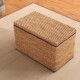 Rattan storage stool storage stool foyer change shoe stool wear shoe stool solid wood household use can be seated and cleaned.