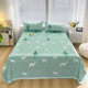 Summer ice silk mat three-piece set sheets folding air conditioning soft mat washable melon forest bedding