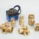 Manufacturer threaded electric tee-way ball valve dn25 micro valve brass electric ball valve two-way three-way valve