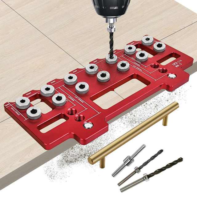 Woodworking handle drilling positioner Straight hole opening positioning fixture Manual tool
