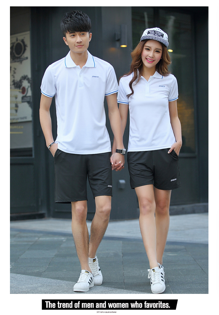 SUMMER CASUAL SPORTSWEAR MENS AND WOMENS LAPELS SHORT-SLEEVED POLO SHIRTS COMPANY EVENT LOGOS CLOTHING GROUP CUSTOMIZATION