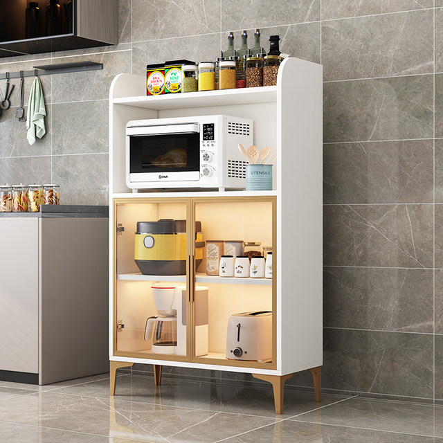 Sideboard Modern simple storage cabinet Light luxury kitchen microwave oven Household storage rack Living room wall storage cabinet