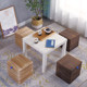Multifunctional solid wooden storage stool mortise and tenon storage stool shoes changing stool storage box dressing table simple stool