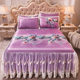 2022 new bed sheet ice silk mat cool mat three-piece set summer 1.8m bed skirt soft mat air conditioning mat folding water washing