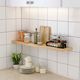 46N free punch-free wall storage rack kitchen partition solid wood one-line shelf wall S bookshelves wall hanging bathroom storage