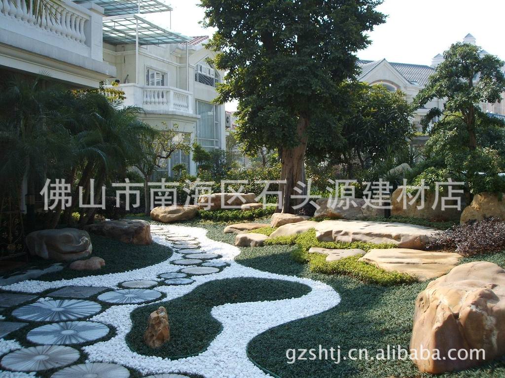 园艺用品七彩鹅卵石 水族鱼缸造景石 出口小包装创意彩色石头