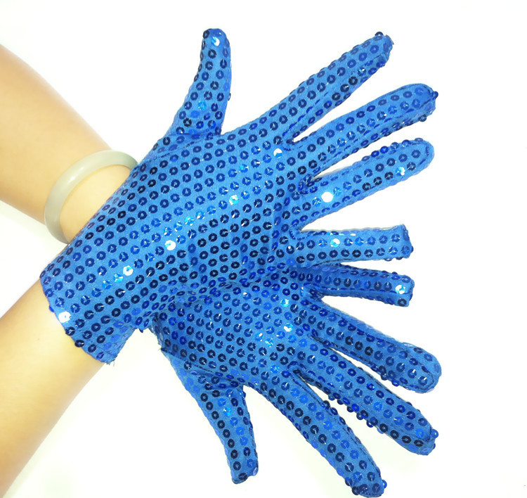 亮片手套宝蓝