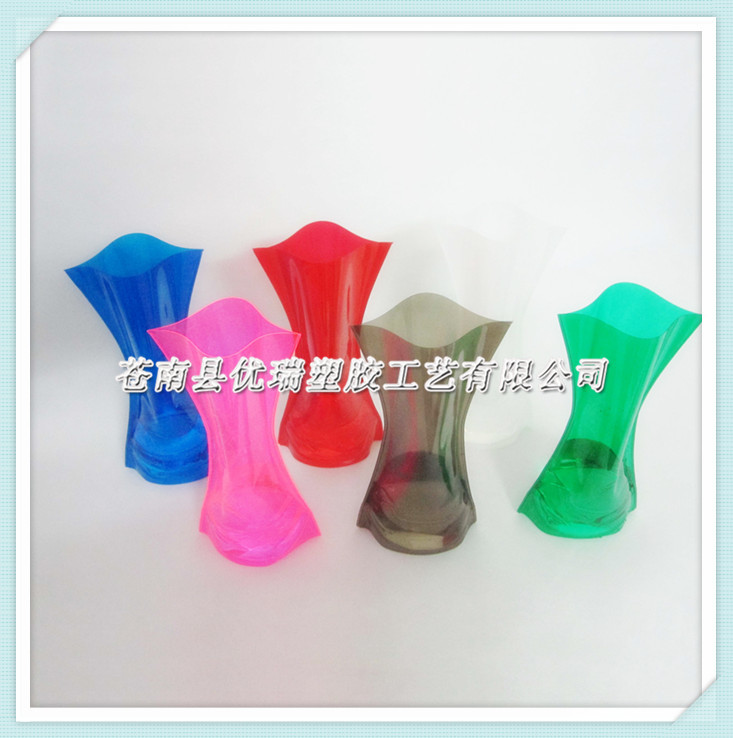 【掌柜推荐】供应大量PVC花瓶 塑料折叠花瓶 水培花瓶 花瓶