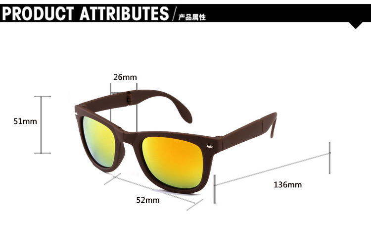 速卖通敦煌网时尚热卖厂家直销FDA CE米钉折叠太阳镜RB4105带盒子