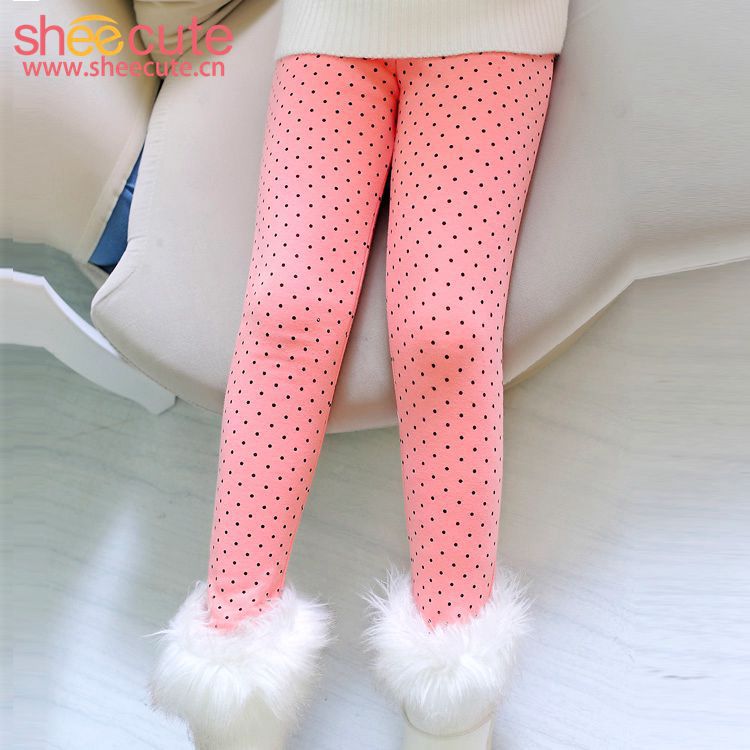 纯棉加绒-粉底圆点