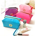 休闲糖果色化妆包 防水耐磨方形立体手拿化妆包 金属拉链化妆包