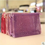 韩版女式化妆包 透明塑料手拿化妆包 大容量纯色方型化妆包批发