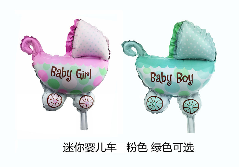 迷你婴儿车-婴儿车男孩 婴儿车女孩铝箔气球