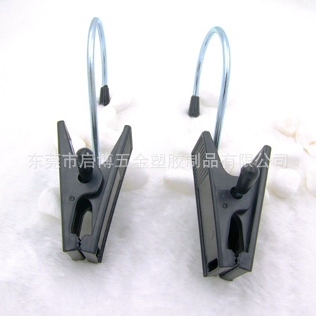 3号  48mm塑胶衣架夹 铁钩 (5) 450