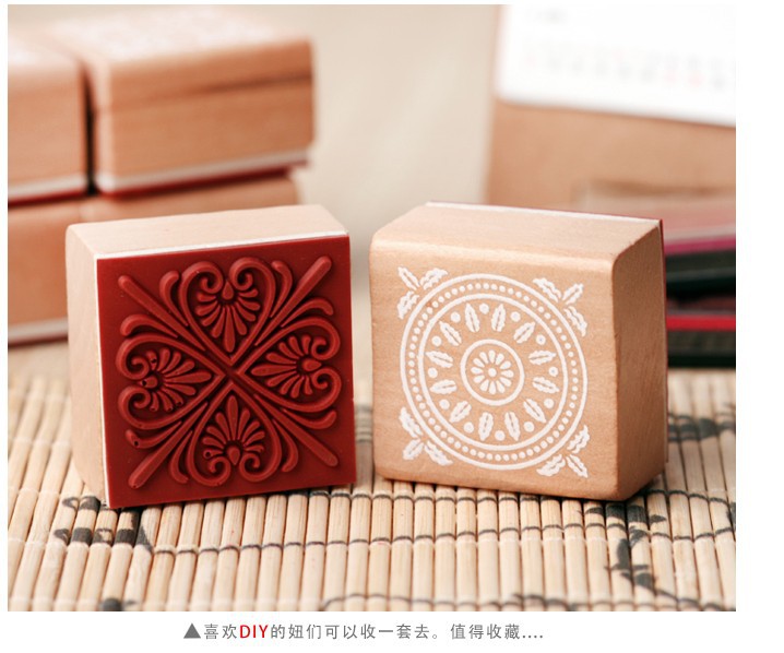 方形蕾丝花纹印章-5