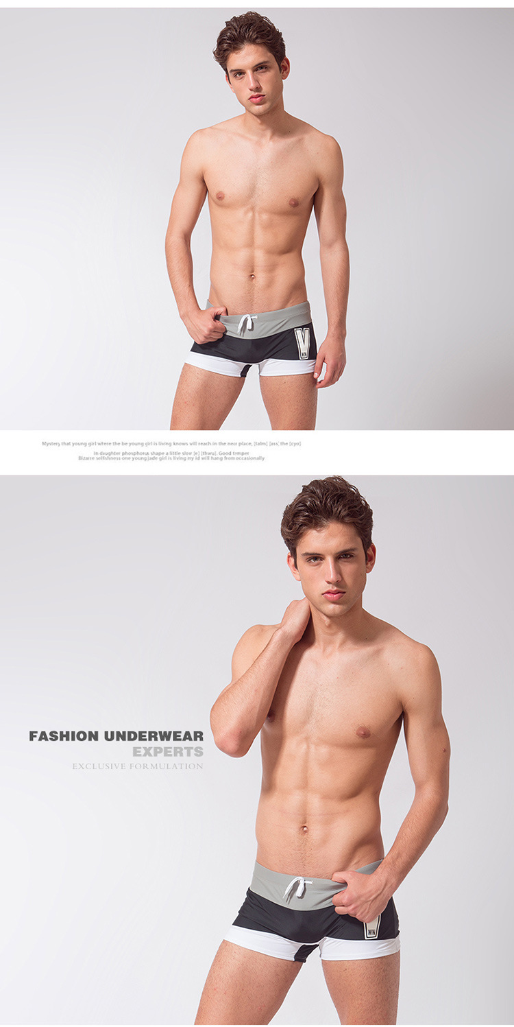 男士平角温泉游泳裤_11