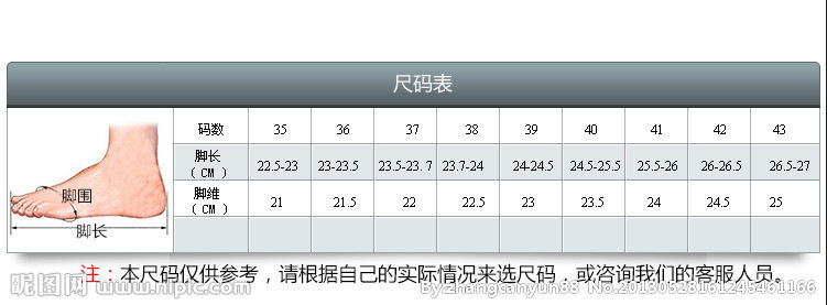 尺码表