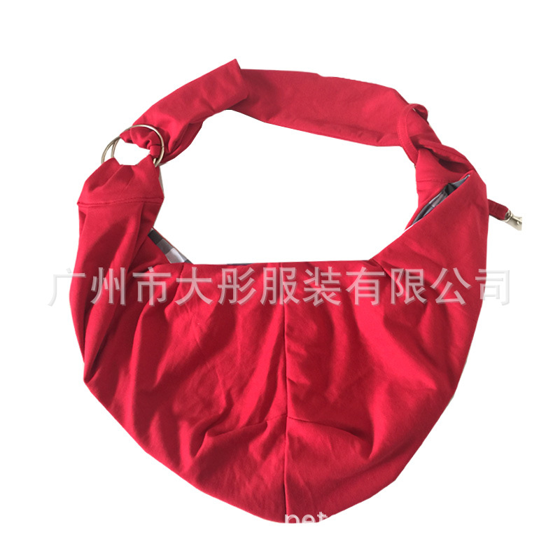 15759c可伸缩单肩宠物包红色-1