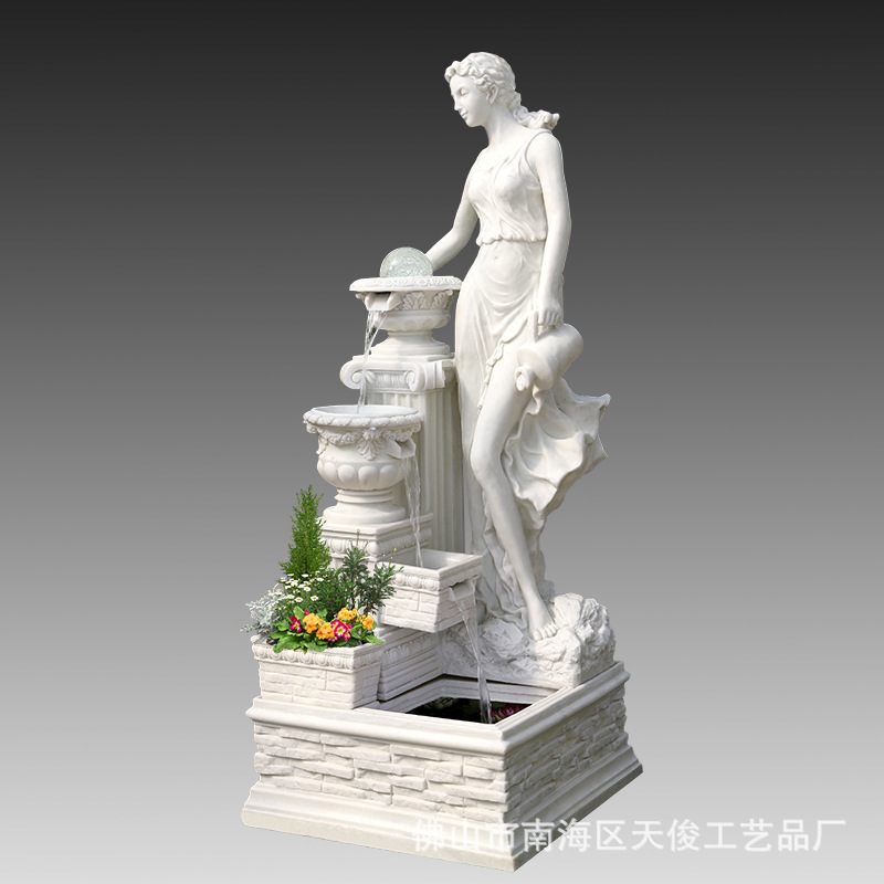 裕祥石艺 砂岩喷泉流水摆件流水假山