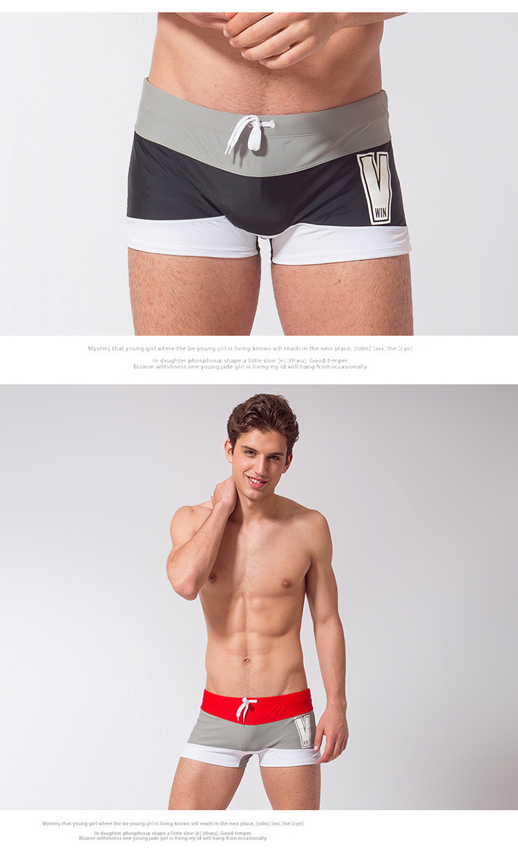 男士平角温泉游泳裤_13